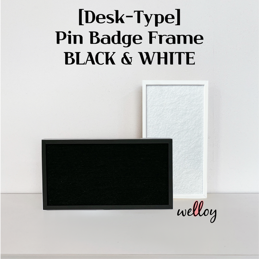 [Desk-Type] Pin Badge Frame - Black & White