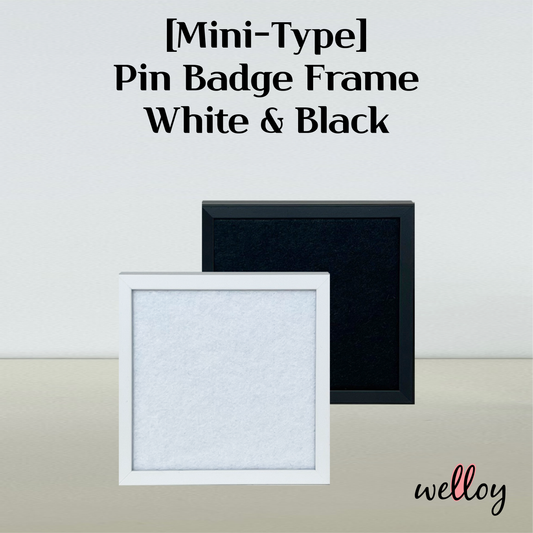 [Mini-Type] Pin Badge Frame - White & Black