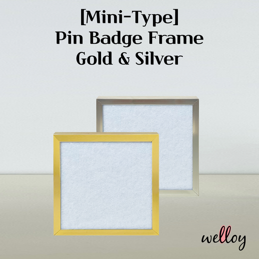 [Mini-Type] Pin Badge Frame - Gold & Silver