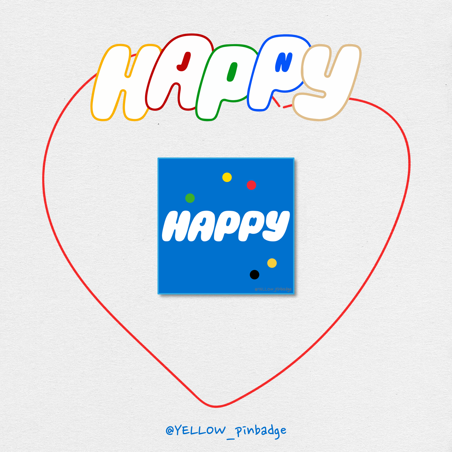 [Pre-Order] HAPPY ALBUM Enamel Pin